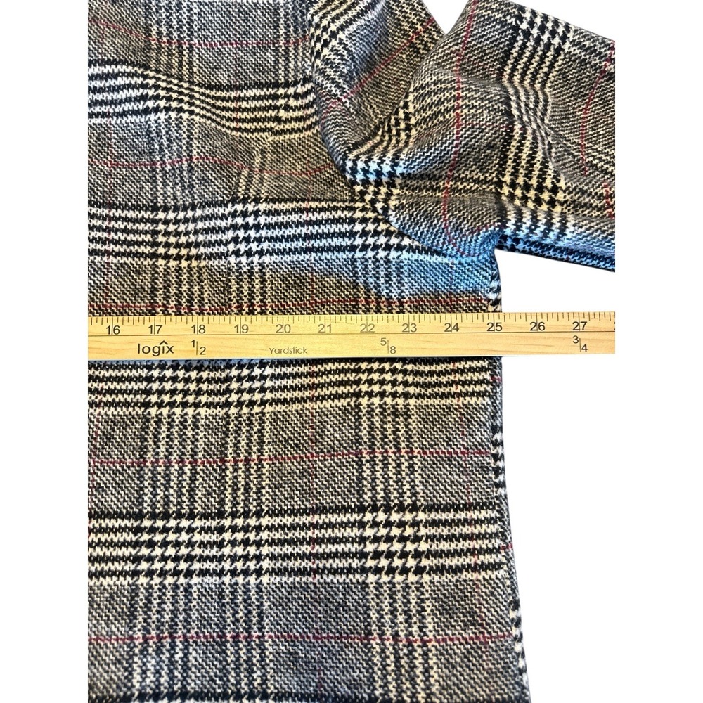 d.e.t.a.i.l.s INTL Women's Sz XXL Plaid Wool Blend Overcoat Lined Zip Pockets - Picture 13 of 14